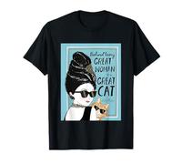 Gatos detrás de cada gran mujer hay un gran gato Camiseta