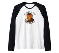 Gatos Divertido Café, Hang On Let Me Overthink This, Gatos Camiseta Manga Raglan
