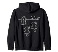 Gatos Divertidos Que Trepan y Caen, Lindos Gatos para Hombres, Mujeres y niños Sudadera con Capucha