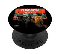 Gatos en la Tienda de Ramen Divertidos PopSockets PopGrip Adhesivo