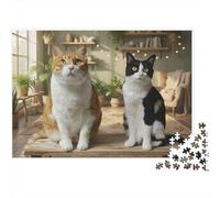 Gatos Entorno Interior Puzzle de 1000 Piezas Papel para Adultos Puzzle para Toda la Familia Decoración Relax 38x26cm/1000pcs