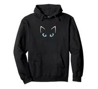 Gatos Finos felinos para niñas - Cute Kitty Whiskers & Stars Sudadera con Capucha, Unisex para Adultos, Negro, M