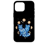gatos gato oculto fase lunar mujer hombre niño luna gatito Carcasa para iPhone 16 Pro Max