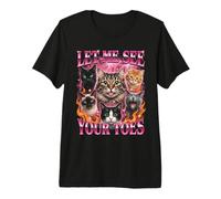 Gatos Graciosos déjame Ver Tus Dedos Camiseta Premium