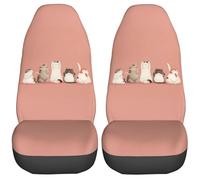 Gatos Haciendo Posturas De Yoga Fundas para Asientos Juego De 2 Protector De Asiento Delantero Fáciles De Instalar Transpirable Funda para Asiento Coches para SUV Pasajero Conductor