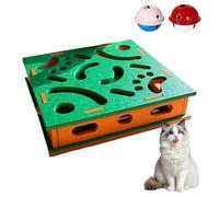Gatos Kratz Puzzle Box - Silenciosa tabla para rascar | con campanilla, puzzle de fieltro y de enriquecimiento de arañazos para el cuidado de las garras, para el cuidado, juego y protección de