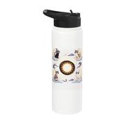 Gatos lindos Eclipse solar total 12 de agosto 2026 Evento de astronomía Stainless Steel Insulated Water Bottle