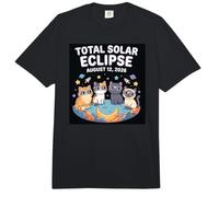 Gatos Lindos Eclipse Solar Total Agosto 12 2026 Astronomía Comfort Colors Adult Heavyweight T-Shirt