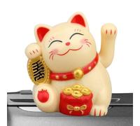 Gatos para coche - Estatua de la fortuna alimentada por energía solar, adorno japonés Maneki Neko, figura de apuntes, dije de bienvenida de riqueza | Gato chino decorativo para el hogar, oficina