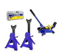 Gatos para Coche Gato hidráulico de Piso de 2 toneladas y Soportes de Gato de 3 toneladas, Gato Elevador de Carro portátil Resistente de Acero Ajustable Gato de elevación