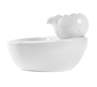 Gatos Perros Lavabo de Cer?Mica El?Ctrica Vintage Conejo Redondo Fuente para Beber Cuenco Circulaci?N Autom?Tico Alimentaci?N