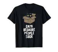 Gatos Porque la Gente Chupa felino introvertido Divertido Camiseta