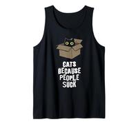 Gatos Porque la Gente Chupa felino introvertido Divertido Camiseta sin Mangas