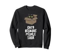 Gatos Porque la Gente Chupa felino introvertido Divertido Sudadera