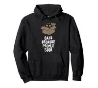 Gatos Porque la Gente Chupa felino introvertido Divertido Sudadera con Capucha