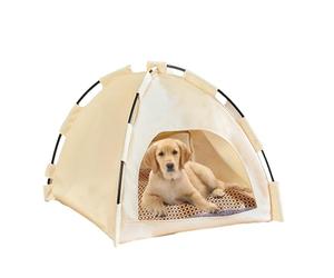 Gatos Portátil Huts Cama TIPI Cat-Cat, Casa Pumpy para uso en interiores | Plegado plano para un fácil almacenamiento y transporte, barras de madera naturales, Duro para hornear, Transpirable aprox.