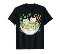 Gatos Ramen irlandeses Lindo Anime Día de San Patricio 2026 Camiseta