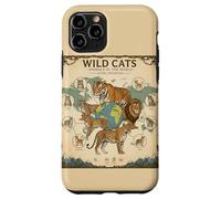 Gatos Salvajes Animales sobre Beige Educativo Animal Am Carcasa para iPhone 11 Pro