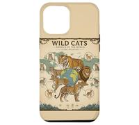 Gatos Salvajes Animales sobre Beige Educativo Animal Am Carcasa para iPhone 12 Pro MAX