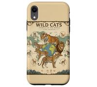Gatos Salvajes Animales sobre Beige Educativo Animal Am Carcasa para iPhone XR