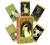 Gatos Tarot Cartas para Principiantes - Cats Rule The Earth Tarot Cards, 78 Tarot Cards, English Party Games Cards
