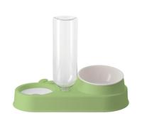 Gatos Tazón Automático Comida Tazón Plano Set Doble Comida Agua Dispensador Pet Agua Mascotas Y Dispensador