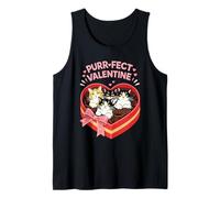 Gatos Valentine | PURRPERFECT Valentine | Funny Cat Valentine Camiseta sin Mangas