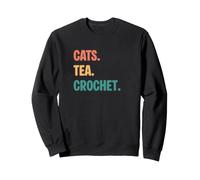 Gatos Vintage Tea Crochet Lovers Sudadera