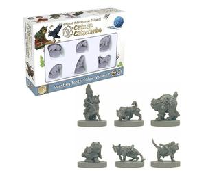Gatos y catacumbas Miniaturas de plástico muy detalladas con dientes y garras