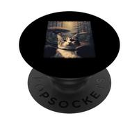 Gatos y Extraterrestres, Amantes de los Gatos PopSockets PopGrip Adhesivo