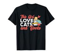 Gatos y libros Esta chica ama gatos y libros Camiseta