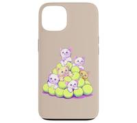 Gatos Y Pelotas De Tenis Dueños De Mascotas Amantes De Los Carcasa para iPhone 13