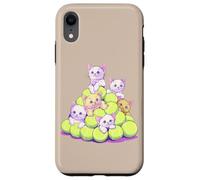 Gatos Y Pelotas De Tenis Dueños De Mascotas Amantes De Los Carcasa para iPhone XR