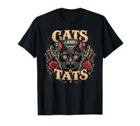 Gatos y Tatuajes Gato Negro Artista del Tatuaje Camiseta