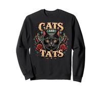 Gatos y Tatuajes Gato Negro Artista del Tatuaje Sudadera