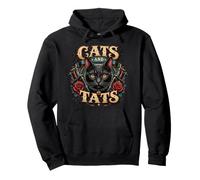 Gatos y Tatuajes Gato Negro Artista del Tatuaje Sudadera con Capucha