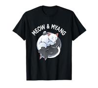 Gatos Yin Yang Chinos Miau y Gato Myang Camiseta