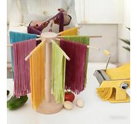 Gatphy Secador de pasta de madera, soporte plegable con 9 brazos (17 cm) y base de 45 cm de altura, plegable, hasta 4,5 kg, para secar pasta casera, espaguetis, pasta, ahorra espacio