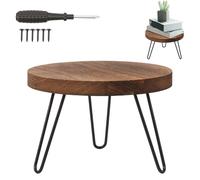 Gatphy Taburete para plantas de madera, moderno, 25 cm, kit de soporte robusto de mediados de siglo, soporte para plantas de setilile, metal, soporte alto para decoración del hogar