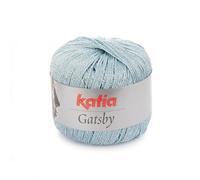 GATSBY de Katia en ovillos de 50 gramos y 118 metros. (22 Azul claro-Plata)