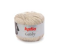 GATSBY de Katia en ovillos de 50 gramos y 118 metros. (43 Beige claro-Plata)