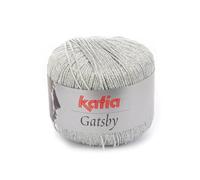 GATSBY de Katia en ovillos de 50 gramos y 118 metros. (49 Plata-Gris claro perlado)