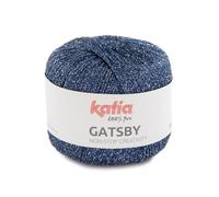 GATSBY de Katia en ovillos de 50 gramos y 118 metros. (57 Azul noche-Plata)
