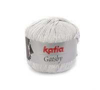 GATSBY de Katia en ovillos de 50 gramos y 118 metros. (88500 Blanco-Plata)