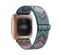 GATSUN Correa elástica de bucle tejido compatible con la brazalete de banda deportiva de nylon ajustable de banda Versa 3 2 Versa lite compatible con banda de sentido (Color : Green Arrow, Size : Fo
