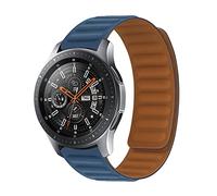 GATSUN Correa Magnética De Silicona De 20 Mm 22 Mm Compatible Con samsing Galaxy Watch Band 42 Mm 46 Mm Galaxy Watch 3 4 45 Mm 41 Mm Compatible Con Bip GTR Correa (Color : Blu, Size : Watch 46mm)