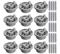 GATSUZG Ruedas de cesta de lavavajillas, juego de 12 ruedas de cesta inferior de repuesto, compatibles con Bosch/Siemens/Neff/Kenmore - Repuestos duraderos para modelos de lavavajillas 165314