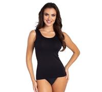 Gatta Camiseta sin Mangas Tank Top Tirantes Anchos, clásica, Universal, como Ropa Interior, como Top Exterior, Elegante, Lisa, Escote Profundo, elástica (Blanco, M)