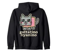 Gattatino Nyanino - Divertido Gato Brainrot Gamer Teen Slang Meme Sudadera con Capucha