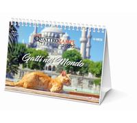 Gatti nel mondo. Calendario da tavolo 2026. 14 mesi (Un anno con Quattrozampe)
